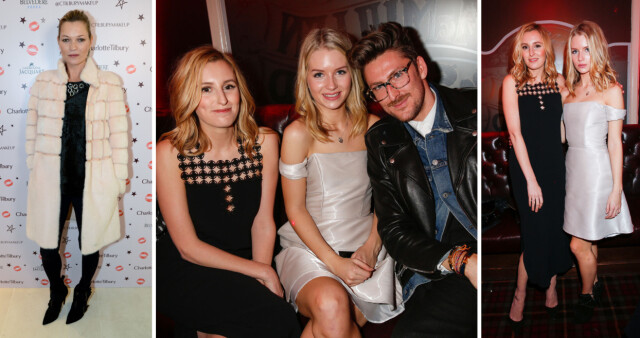 MOTE-GJENG: Supermodell Kate Moss, hennes lillesøster Lottie Moss og motedesigneren Henry Holland moret seg også på festen. Det samme gjorde «Downton Abbey»-stjernen Laura Carmichael (nr. to f.v). Foto: NTB Scanpix MOTE-GJENG: Supermodell Kate Moss, hennes lillesøster Lottie Moss og motedesigneren Henry Holland moret seg også på festen. Det samme gjorde «Downton Abbey»-stjernen Laura Carmichael (nr. to f.v). Foto: NTB Scanpix
